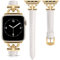 mxiixnai Correa para Correa Apple Watch 38mm 40mm 41mm, Pulsera de Repuesto de Cuero Hebilla D para iWatch Serie 9 8 7 6 5 4 3 2 1 se,Luz Estelar/Oro