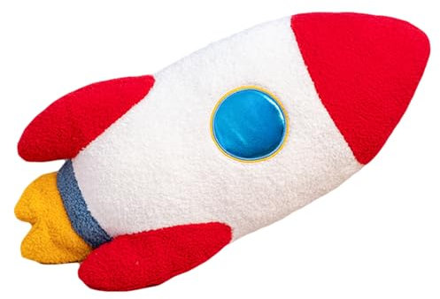 Ueiwffzo Plüschtier Astronaut Kawaii Kuscheltier Rakete Flugzeug Plüschtier für Kinder, Weltraum Plüschtiere für Kinderzimmer Jungen (Rakete)