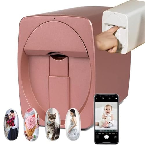 DPLXQPP 3D Nail Art Printer Machine-Digital Nail Design Machine Printer That Comesw/Over 1000 Pictures of Nail |wireless & Automatic Nail Art Machine,30s Done,Support Wifi/DIY/USB,A