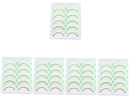 Mikinona 25 Paires faux cils individuels fausse frange fake lashes faux cils femme colorés extensions de fluo fluorescents pelucheux faux naturels Imitation