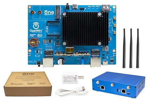 WayPonDEV Banana Pi OpenWrt One Router Board, Wireless Dual Band Netzwerk Router, 802.11ax ac WiFi 6 Gigabit Ethernet Router, Integriert 1x 2.5GbE WAN RJ45, Unterstützung AP, WPA,WPA2,WPA3