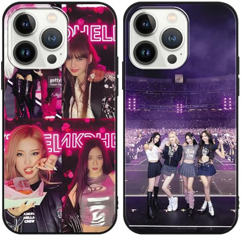 nurkorki 2 Stück Handyhülle für iPhone 16 Hülle 6.1 Zoll, Kpop Sängergruppe Lisa Rose Jenny Jisoo Ästhetik mit Motiv Designs Case Schutzhülle Stoßfest TPU Weich Ultra Dünn Cover