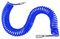 Tuyau à air comprimé en spirale - Longueur : 10 m - Diamètre intérieur : 5 mm - Avec raccord rapide Europe 1/4 - Protection anti-torsion - Tuyau de pression d'air comprimé
