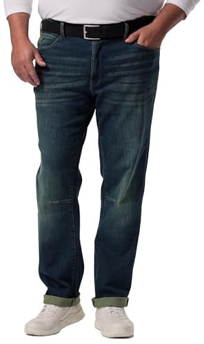 Men Plus Herren große Größen Übergrößen Menswear L-8XL Men+ Jeans, Denim, Straight Fit, 5-Pocket, bis Gr. 72/36 Dark Blue Denim 62 837302903-62