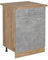 Vicco Küchenunterschrank R-Line, Schubladenschrank für die Küche, Beton, 60 cm mit Schublade, AP Eiche