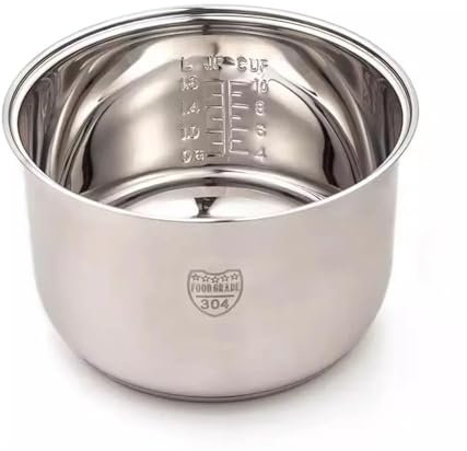 Ehvsgdj Bol Intérieur Épais en Acier Inoxydable 304 for Autocuiseur À Riz 3 L, Compatible avec Zojirushi NS-WSC10, Pièces De Rechange for Bol Intérieur Multifonction 3 L