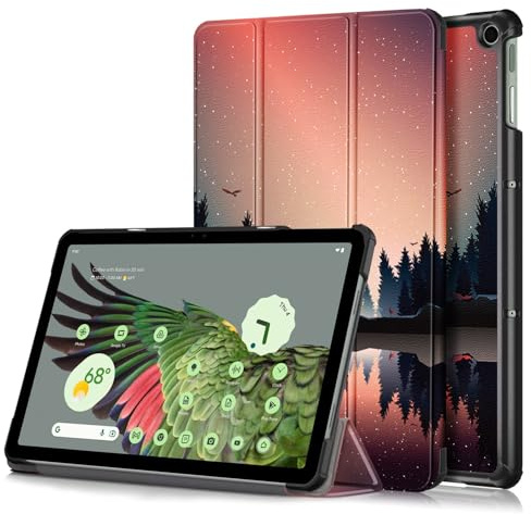 Custodia per tablet Google Pixel da 11 pollici versione 2023, angolo di visione regolabile, custodia protettiva trifold sottile con portamatite compatibile con dock per altoparlanti di ricarica (HH)
