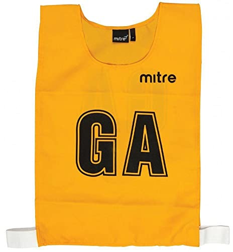 Mitre Netball Pro Sport-Trainingsleibchen für Erwachsene (7 Stück), Gelb, Größe M
