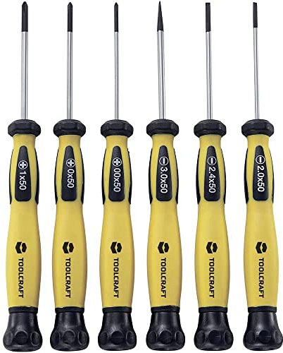 TOOLCRAFT Elektronik- u. Feinmechanik, ESD Schraubendreher-Set 6teilig Schlitz, Kreuzschlitz Phillips