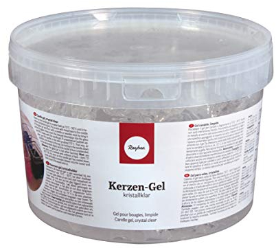 Rayher Gel para hacer velas, transparente, 2 kg (2500 ml), para velas personalizadas, 3130300