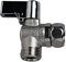 Wirquin 10724126 Robinet d'arrêt équerre 1/4 tour en laiton chromé R29 pour chasse d'eau wc, chromé