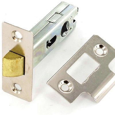 Six Door Latch Sets 74mm Tubular Mortice Latches For Chrome Handles Bolt Through Fixing