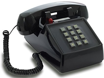Opis PushMeFon Cable: Telefono Vintage Fisso Anni 80, Telefono Vecchio Stile per Casa, Design Classico Nero