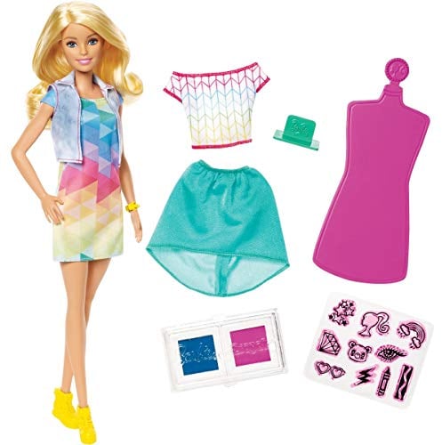 Mattel Barbie FRP05 loves Crayola Stamp N Style Puppe und Spielset