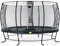 EXIT Toys Elegant Rundes Trampolin - ø427cm - Extra starker und Stabiler Rahmen - Mit Economy Sicherheitsnetz & Fußschutzsystem - Rostfrei - Wasserbeständig - Einfache Montage - Schwarz