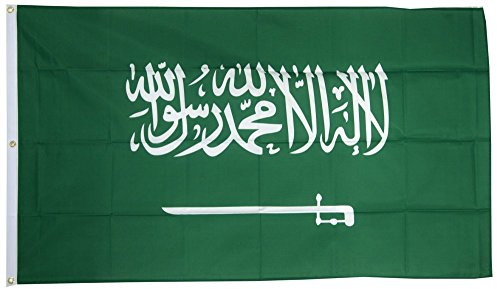 Flaggenfritze Fahne/Flagge Saudi-Arabien - 150 x 250 cm + gratis Sticker, XXL-Fahne