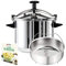 Seb Pentola a pressione 12 l, 8-12 persone, Pentola a pressione in acciaio inox, tutti i piani cottura, compresa l'induzione, Made in Francia, Autentico P0531700