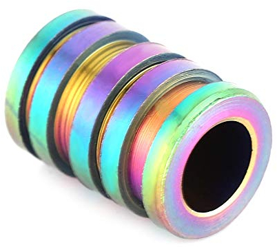 Alomejor Cordón de Cuchillo Cordón de Titanio Cuenta de paracaídas Cuenta de Paracord Cuentas EDC Colgantes al Aire para cordón Exterior(Colorful)