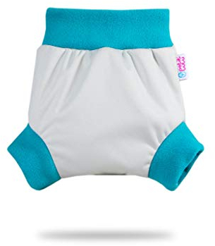 Petit Lulu Überhose (Schlupfüberhose) Größe XL (13kg +) für Höschenwindeln und Nachtwindeln (Grau (türkis))