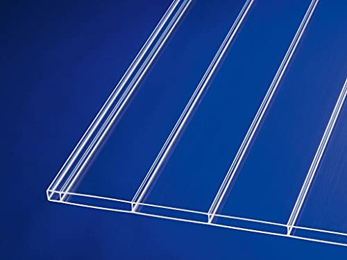 Acryl-Stegplatten 16mm uv-lichtdurchlässig, klar, 64mm Stegabstand, No Drop Beschichtung (B x T) 1200mm x 4000mm