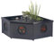 Blagdon Affinity Grand Corner Living Fontaine d'eau pour terrasse et piscine avec pompe de filtre 3000 Inpond 5 en 1 et clarificateur UV, lampe LED sotlight, 3 têtes de fontaine, 1 panier de plantation – Taille L