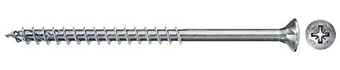 fischer PowerFast II CZP 3,5 x 35, Spanplattenschraube (300 Stk.) mit Teilgewinde, Senkkopfschraube mit Kreuzschlitz, Schraube für Holzverarbeitung, reduziert Einschraubwiderstand & Einschraubzeit