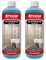 BADREINIGER POWER 2x 1000 ml Konzentrat - mit Abperl-Effekt Grundreinigung Kalklöser Fliesenreiniger Duschkabinenreiniger Kalkentferner WC-Reiniger Sanitärreiniger