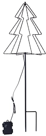 Meinposten LED Gartenstecker Tannenbaum Weihnachtsbeleuchtung Beleuchtung Timer warmweiß