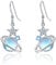 KINGWHYTE Mondstein Ohrringe S925 Sterling Silber Milchstraße Stern Tropfen Ohrringe Schmuck Geschenke für Frauen