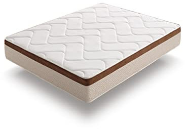 ECCOX – Matratze Viskoelastische Real Bio Comfort – Höhe 25 cm – Bio Comfort Plus Schaumkern mit hoher Dichte – ViscoGraphene – mittlere bis hohe Festigkeit (80x190 cm)