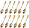 Mafier 12 Stück Mini Goldlöffel Edelstahl Espressolöffel, 5,12 Zoll Demitasse Löffel für Zucker Dessert Kuchen Eis Suppe Antipasti Cappuccino Kaffee Teelöffel