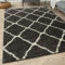 THE RUGS Shaggy Rug – Modern Moroccan Design Rugs for Living Room, Bedroom, Hallway, 3 cm Thick Area Rugs, (Moroccan Dark Grey/Ivory, 200x290cm)