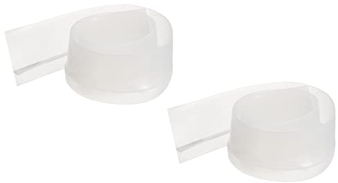PATIKIL 25inch Length Silicone Stove Gap Cover Gap Filler Between Stove and Counter for Washer and Dryer Space, Oven, Kitchen Appliances, Clear Pack of 2