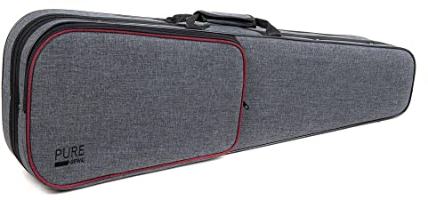 PURE GEWA Violinkoffer in grau mit Rucksackriemen und Tragegriff 1/2