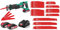 Scie Sabre sans fil, HYCHIKA 18V Scie Sabre à Batterie, Scie Egoîne Electrique sans Fil, 4×Lames de Scie, Avec 2Ah, 2×Batteries & Lames de Scie Sabre, HYCHIKA Lame de Scie 32 PCS
