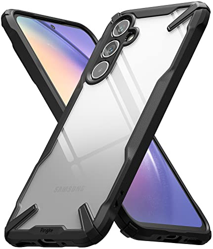 Ringke for Samsung Galaxy A54 5G Case, Fusion-X (Black) | Heavy Duty Protection, Shockproof X-Frame, Non-Slip Side Grip, Individual Camera Cutouts