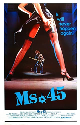 Ms 45 02 MAXI Poster on Canvas - Filmkunstposter in verschiedenen Größen für Wohn- oder Schlafzimmerideen. Randlose Kultfilmbilder, klassische ikonische 70er, 80er, 90er Jahre, Vintage-Retro-Wanddeko