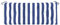 Tidyard Gartenbank Auflage, Bankauflage Sitzkissen Outdoor, Polsterauflage Auflage für Gartenbank, Bankpolster Bankkissen, Blau&Weiß Gestreift 120x50x7 cm Stoff