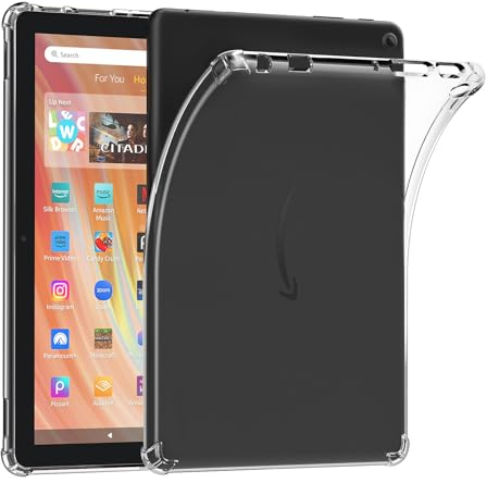 MoKo Hülle für All-New Amazon Fire HD 10 Tablet (13th Generation, 2023 Release) 10.1, Weich Flexibl TPU Rückseite Abdeckung für fire Tablet 10 2023, Transparent