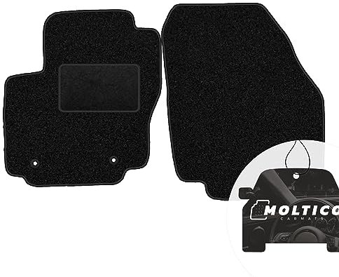 moto-MOLTICO Vorne Fußmatten Auto Velours Autoteppiche Schwarz Automatten Set 2-teilig passend für Ford Mustang 2006-2014