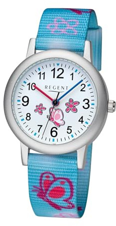 REGENT Kinderuhr Aluminium ⌀30mm Stoff/Textil-Uhrband F-1478