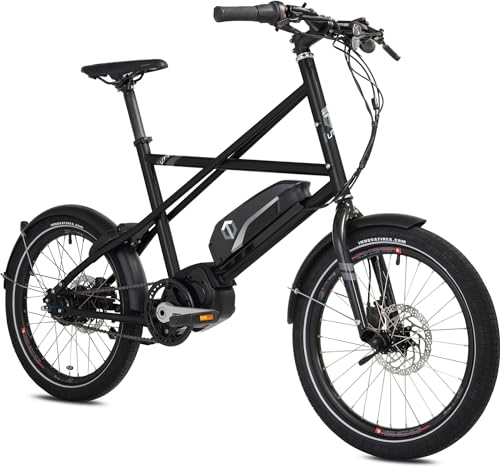 TechniBike UTY 8 by Cooper Bikes – 20 Zoll Ultrakompaktes, one size fits all, E-Bike mit Stahlrahmen, Shimano Nexus 8-Gang Nabenschaltung, Shimano E6100, Dark Thunder