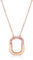 JENDEAR Damen-Halskette mit Schloss-Anhänger: 925er Silber, Zirkonia-Verzierung – Stilvoller & Frauen Hypoallergener Rose Gold Schmuck
