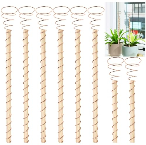 Sibosen Electroculture Plant Stakes,8 Pack 30cm Electroculture Gardening Copper Coil Antennas for Growing Garden,Plants and Vegetables,High-Yield,Eco-Friendly,Growing Fast(99.9% Pure Copper Wire)