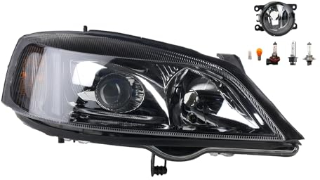 Johns, Scheinwerfer Xenon Front passend für Opel Astra G 02/1998-01/2005 D2S H7 Rechts + Nebelscheinwerfer + Leuchtmittel