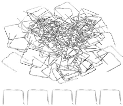 PATIKIL 14x14mm Kupfer Kronleuchter Verbindungsstifte, 100 Stück Kronleuchter Kristallclips zum Befestigen von Kristallteilen, Kronleuchter Ersatzteile, Chrom