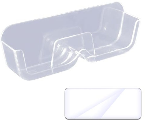OKVGO Wall Mounted Eyeglasses Holder, Adhesive Transparency Eye Glass Holder for Wall Home Decor Eyewear and Sunglasses Stand Display Rack Organizer Transparent Clear 1pcs