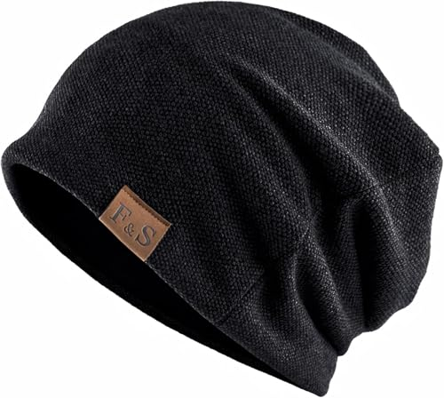Djfkey Beanie Mütze Herren Kopfbedeckung Dünne Strickmütze Damen Flexibler Freizeithut Leichte Chemo(DE/NL/SE/PL, Alphanumerisch, Einheitsgröße, Schwarz)