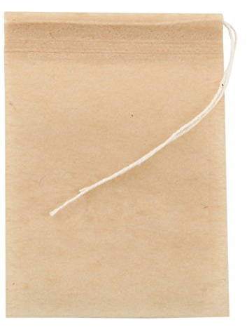 Leere Teebeutel zum Selbstbefüllen, ungebleichtes Papier, kompostierbar, kleine Größe, Kordelzug, 6 x 8 cm, 200 Stück