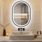 ChillCruiser Oval LED Bathroom Mirror with Frame,500x700mm,Anti-Fog, Dimmable, Bathroom Mirror with Led Lights,Wall Mounted Bathroom Mirror, 3 Colors, Memory, Black Frame